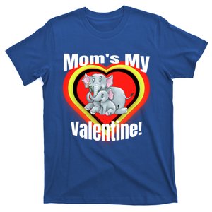 Mom's My Valentines Day Cute Mother And Elephant Gift T-Shirt