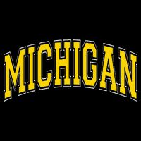Michigan MI VintageStyle Maize Font Womens Tank Top