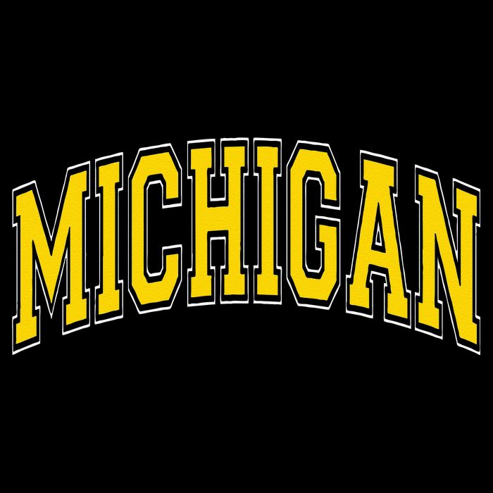 Michigan MI VintageStyle Maize Font Womens Tank Top