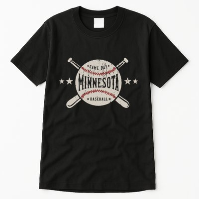 Minnesota Mn Vintage Baseball Tall T-Shirt