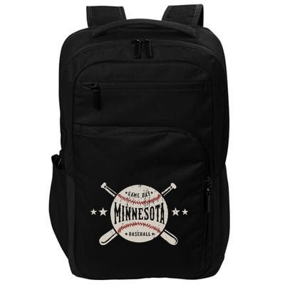 Minnesota Mn Vintage Baseball Impact Tech Backpack