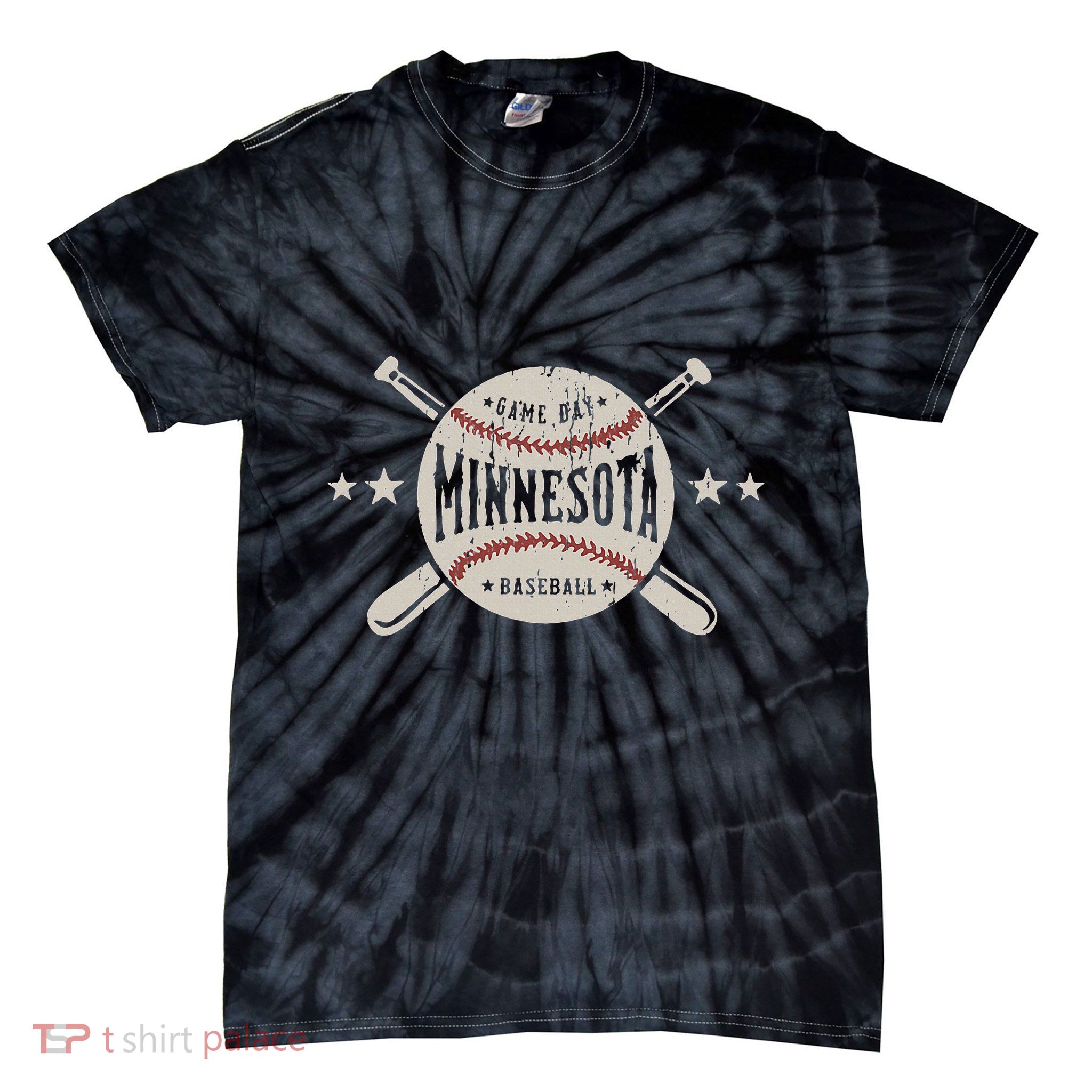 Minnesota Mn Vintage Baseball Tie-Dye T-Shirt