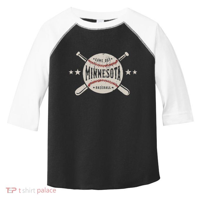 Minnesota Mn Vintage Baseball Toddler Fine Jersey T-Shirt