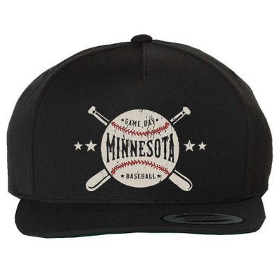 Minnesota Mn Vintage Baseball Wool Snapback Cap