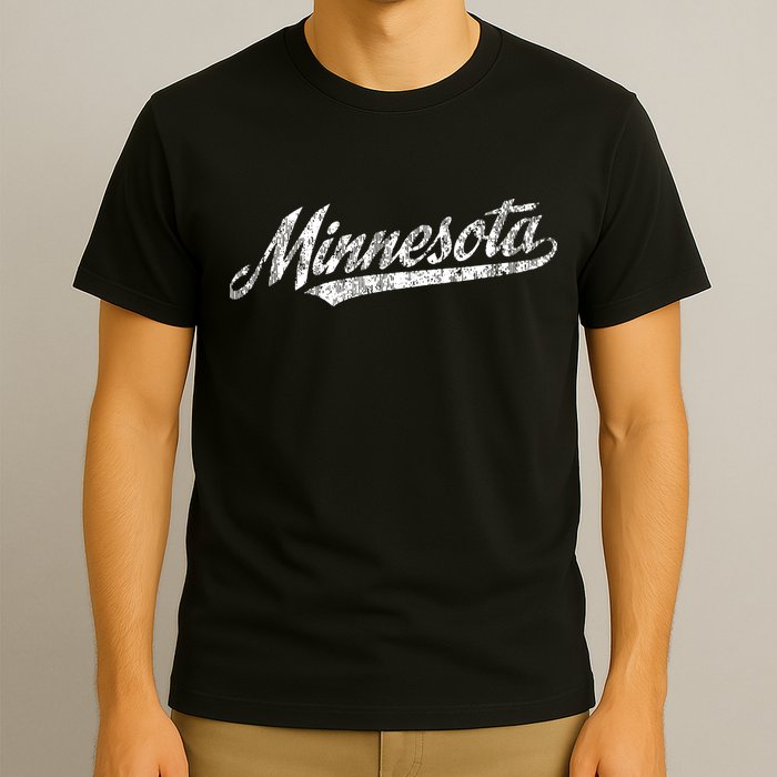 Minnesota Mn Vintage Sports Script Retro T-Shirt