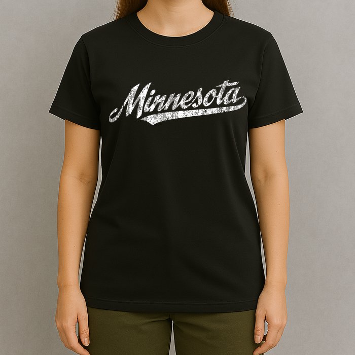 Minnesota Mn Vintage Sports Script Retro T-Shirt