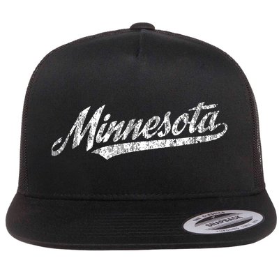 Minnesota Mn Vintage Sports Script Retro Flatbill Hat