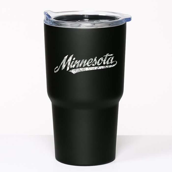 Minnesota Mn Vintage Sports Script Retro Tumbler