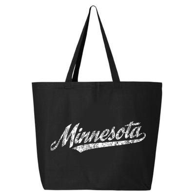 Minnesota Mn Vintage Sports Script Retro 25L Jumbo Tote