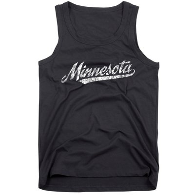 Minnesota Mn Vintage Sports Script Retro Tank Top