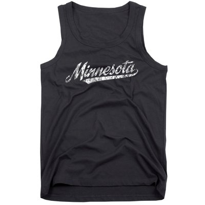 Minnesota Mn Vintage Sports Script Retro Tank Top