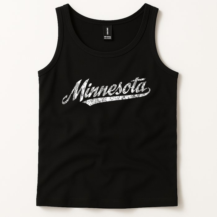 Minnesota Mn Vintage Sports Script Retro Tank Top