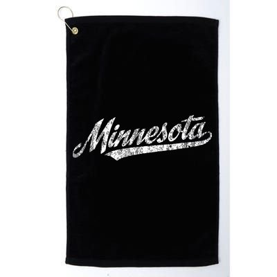 Minnesota Mn Vintage Sports Script Retro Golf Towel