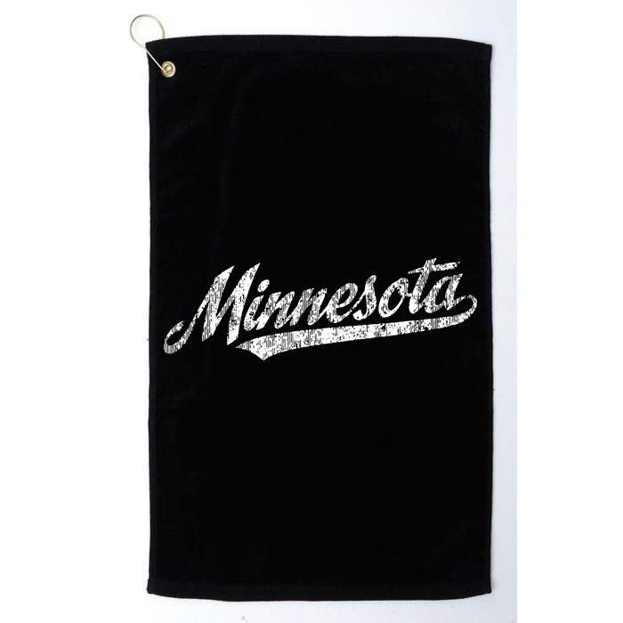 Minnesota Mn Vintage Sports Script Retro Golf Towel