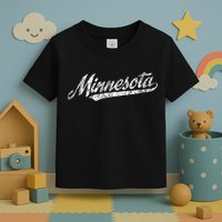 Minnesota Mn Vintage Sports Script Retro Toddler T-Shirt