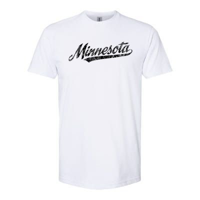 Minnesota Mn Vintage Sports Script Retro Softstyle CVC T-Shirt