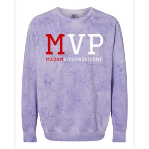 Mvp Madam Vice President Varsity Gift Colorblast Crewneck Sweatshirt