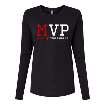 Mvp Madam Vice President Varsity Gift Womens Cotton Relaxed Long Sleeve T-Shirt