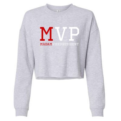 Mvp Madam Vice President Varsity Gift Cropped Pullover Crew