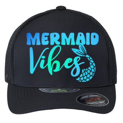 Mermaid Mermaid Vibes Tail Swimming Beach Flexfit Unipanel Trucker Cap