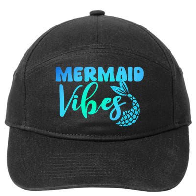 Mermaid Mermaid Vibes Tail Swimming Beach 7-Panel Snapback Hat