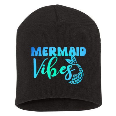 Mermaid Mermaid Vibes Tail Swimming Beach Short Acrylic Beanie