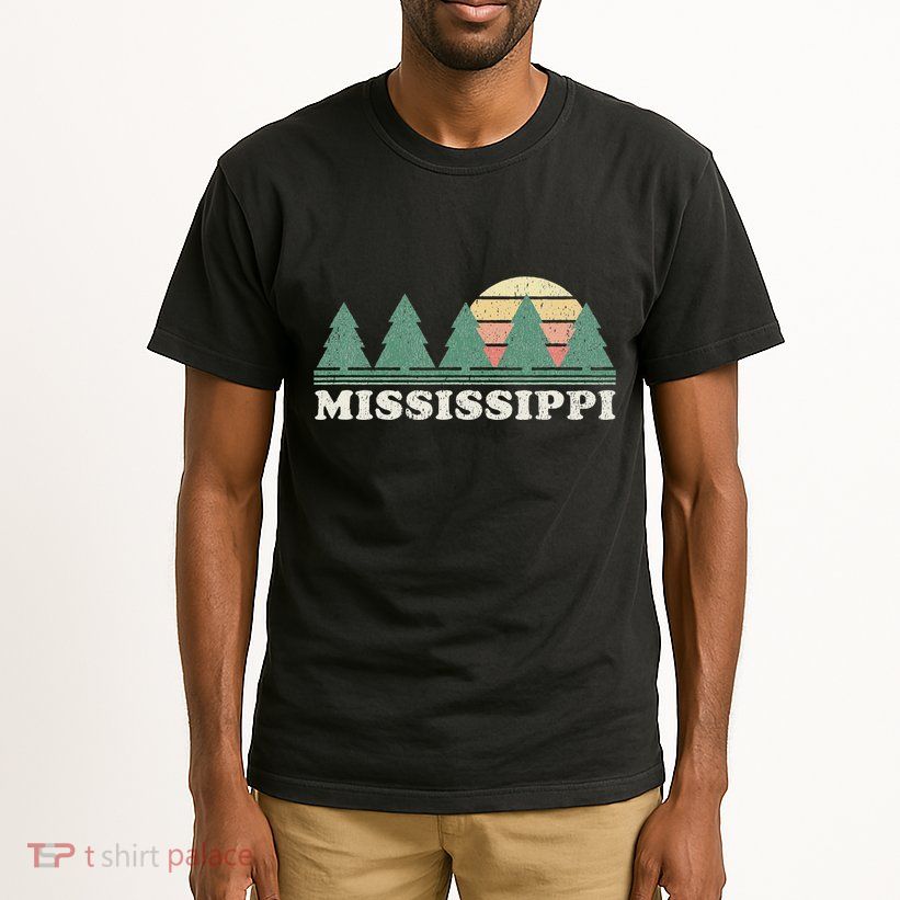 Mississippi Ms Vintage Graphic Retro 70s Design Tall T-Shirt
