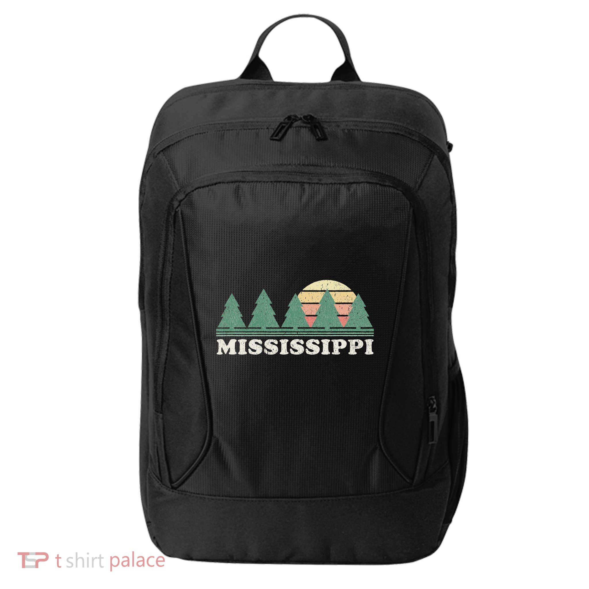 Mississippi Ms Vintage Graphic Retro 70s Design City Backpack