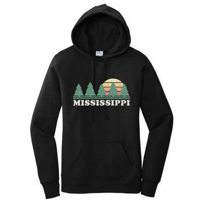 Mississippi Ms Vintage Graphic Retro 70s Design Women's Pullover Hoodie