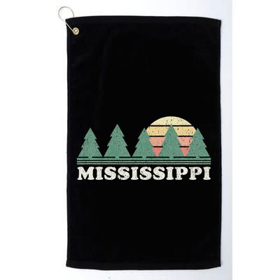 Mississippi Ms Vintage Graphic Retro 70s Design Golf Towel