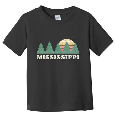 Mississippi Ms Vintage Graphic Retro 70s Design Toddler T-Shirt