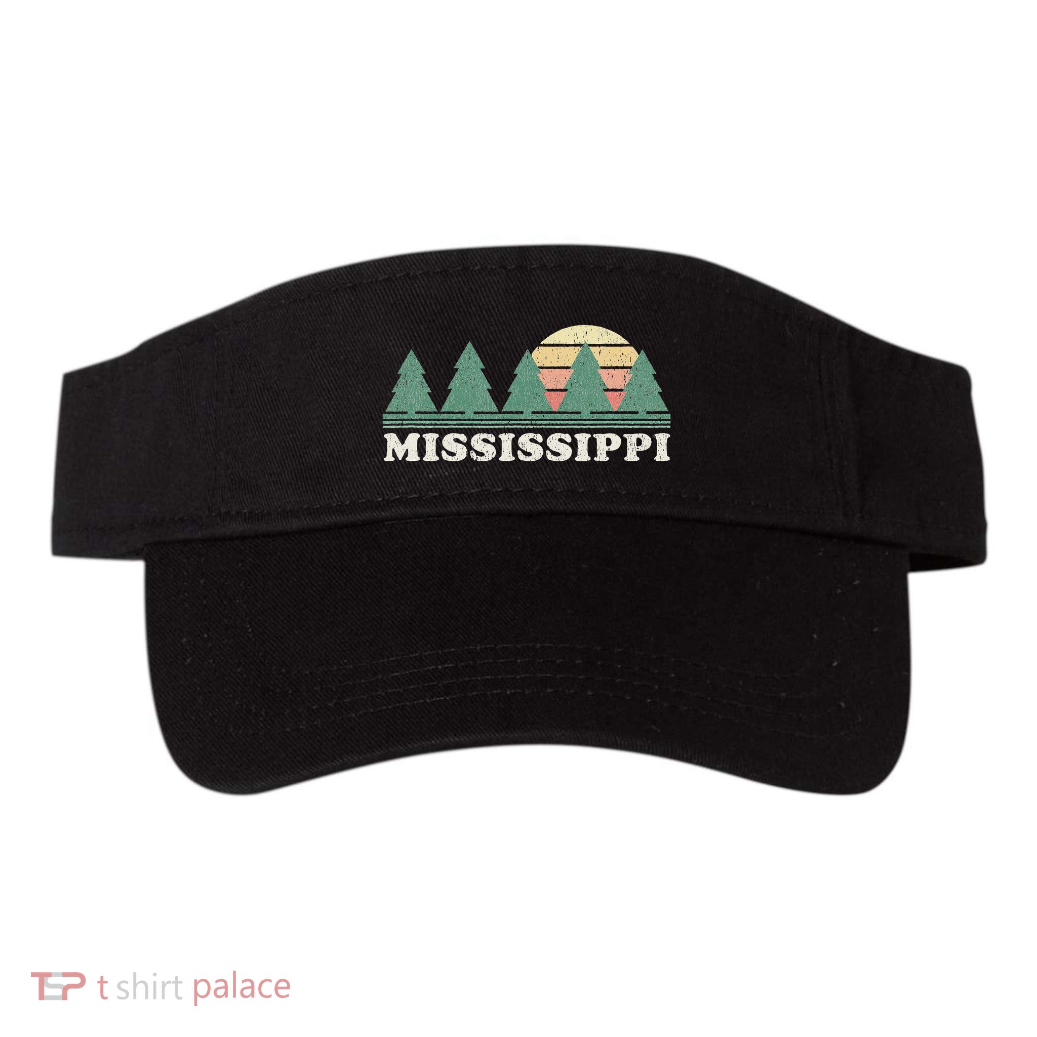 Mississippi Ms Vintage Graphic Retro 70s Design Visor