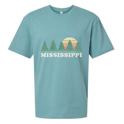 Mississippi Ms Vintage Graphic Retro 70s Design Sueded Cloud Jersey T-Shirt