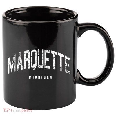 Marquette Michigan Vintage Logo 11oz C Handle Ceramic Mug