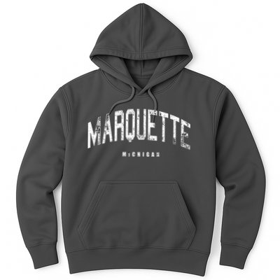 Marquette Michigan Vintage Logo Hoodie