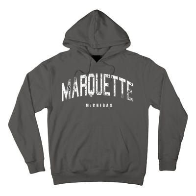 Marquette Michigan Vintage Logo Tall Hoodie