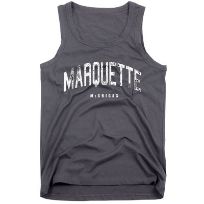 Marquette Michigan Vintage Logo Tank Top