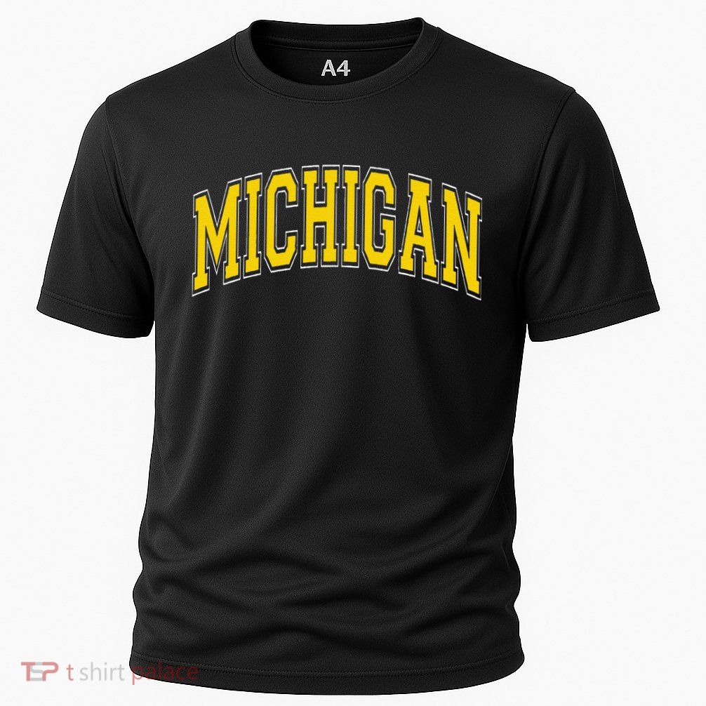 Michigan Mi Vintagestyle Maize Font Performance Shirt