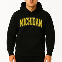 Michigan Mi Vintagestyle Maize Font Hoodie