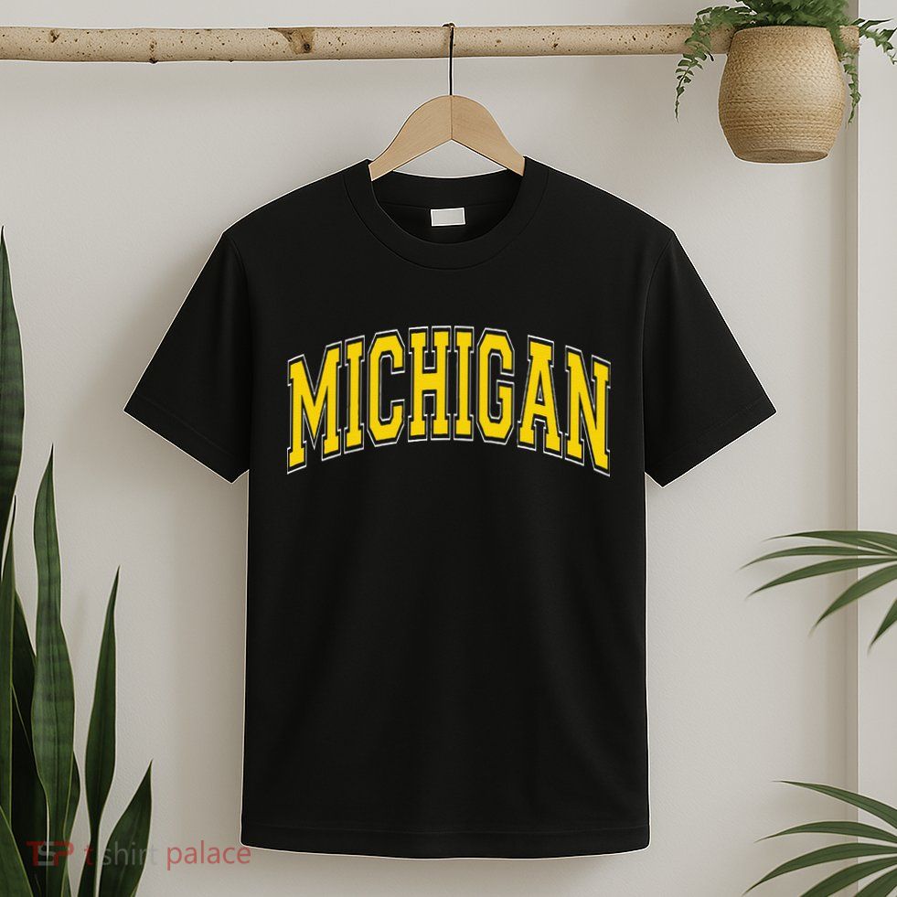Michigan Mi Vintagestyle Maize Font T-Shirt