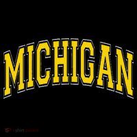 Michigan Mi Vintagestyle Maize Font T-Shirt
