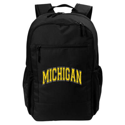 Michigan Mi Vintagestyle Maize Font Backpack