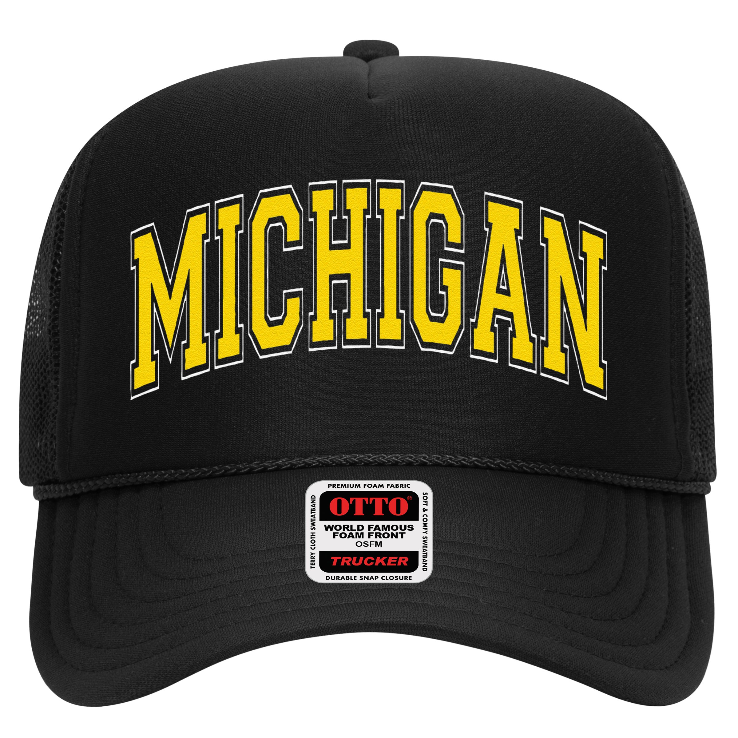 Michigan Mi Vintagestyle Maize Font Hat