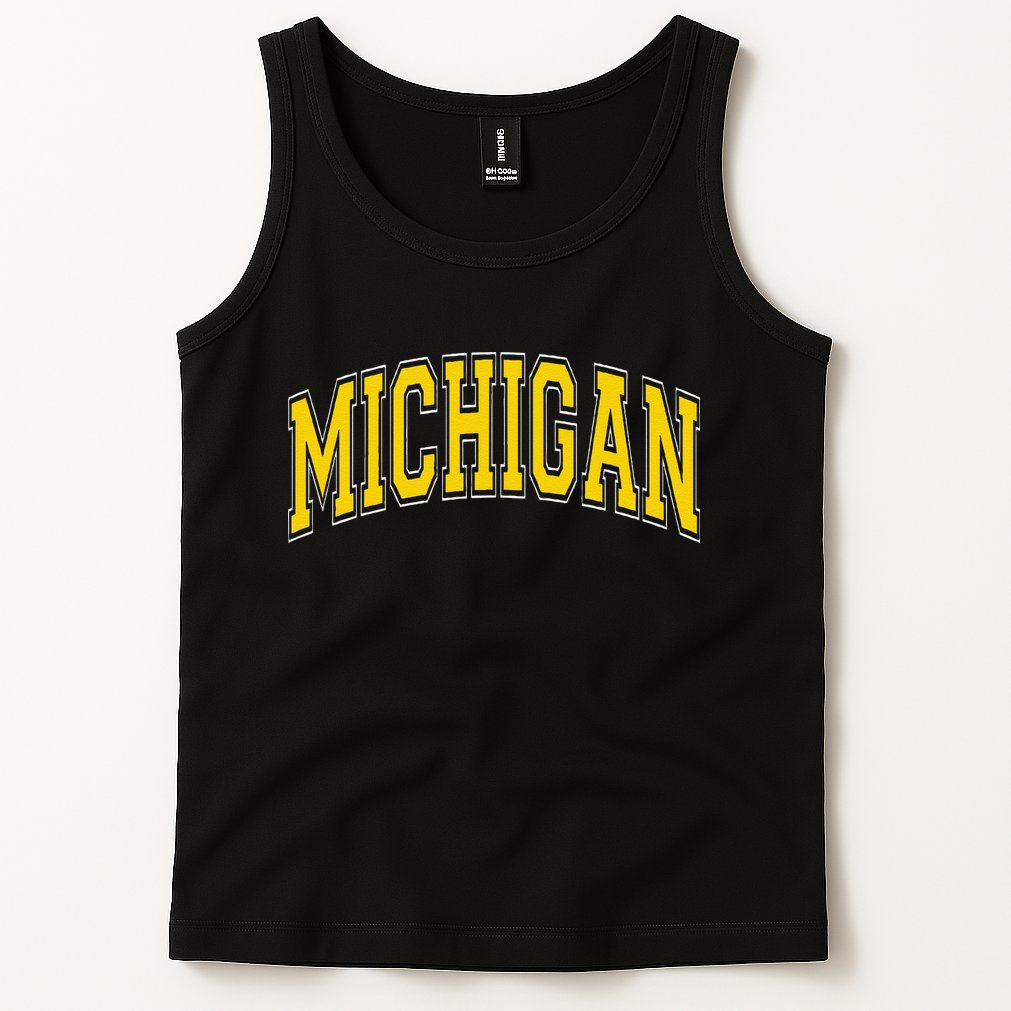 Michigan Mi Vintagestyle Maize Font Tank Top