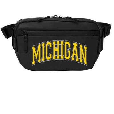 Michigan Mi Vintagestyle Maize Font Crossbody Pack