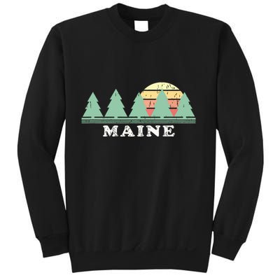 Maine Me Vintage Graphic Retro 70s Design Sweatshirt