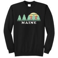 Maine Me Vintage Graphic Retro 70s Design Sweatshirt