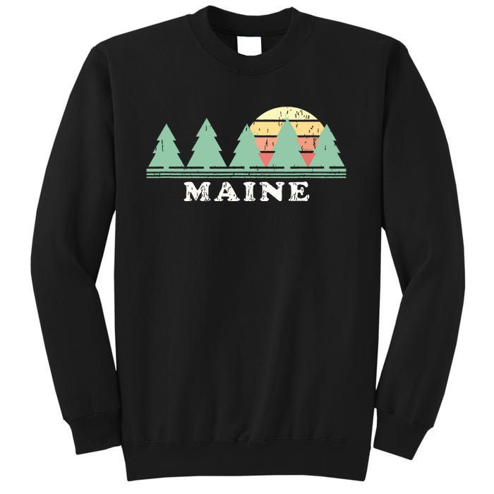 Maine Me Vintage Graphic Retro 70s Design Sweatshirt