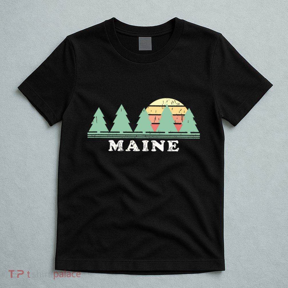 Maine Me Vintage Graphic Retro 70s Design T-Shirt
