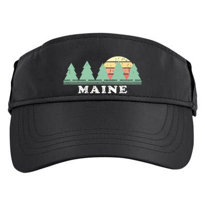 Maine Me Vintage Graphic Retro 70s Design Adult Drive Performance Visor